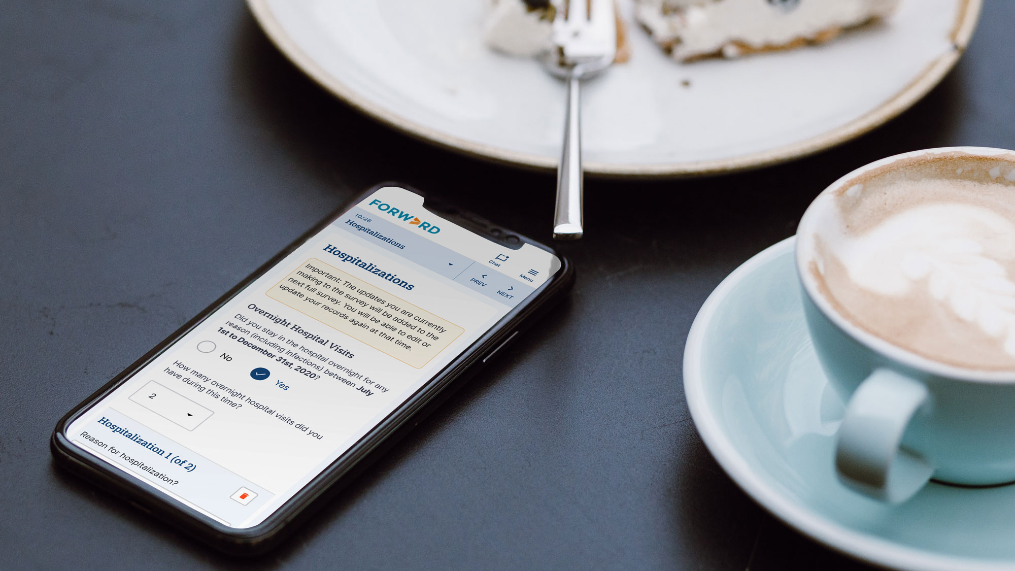 Forward Databank mobile survey solution on a table.